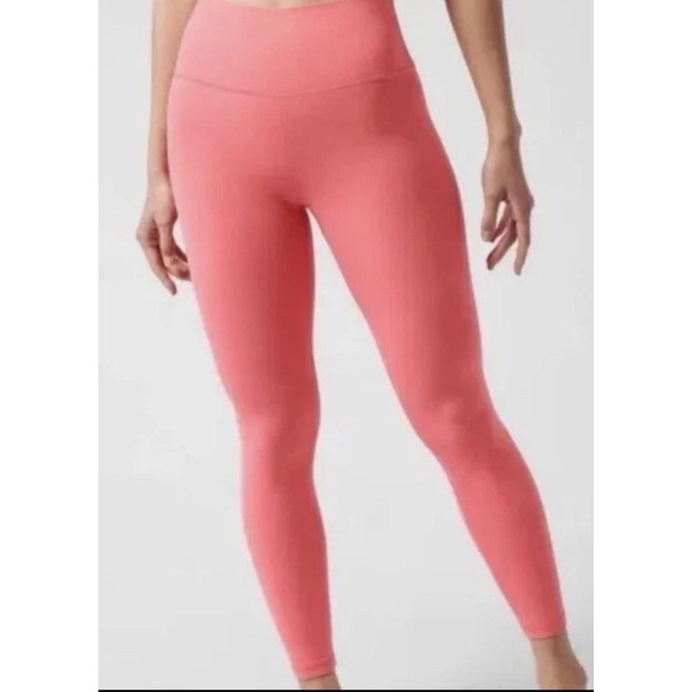 NWT Athleta TRANSCEND 7/8 TIGHT Coral Pink Leggings Women's Size 2XL MSRP $99
